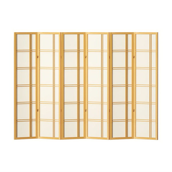 Artiss 6 Panel Room Divider Screen 265x179cm Nova Natural