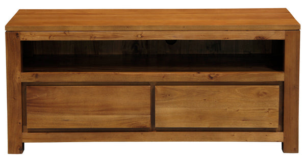 Amsterdam 2 Drawer Entertainment Unit (Light Pecan)