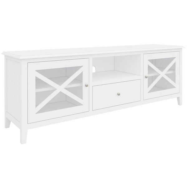 Daisy ETU Entertainment TV Unit 210cm Solid Acacia Wood Hampton - White