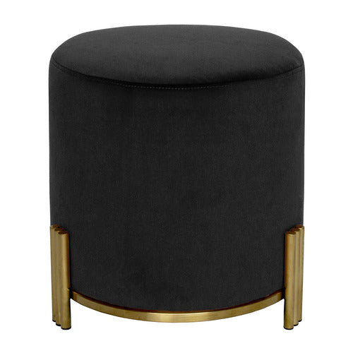 Interior Ave - Apollo Velvet Ottoman - Black