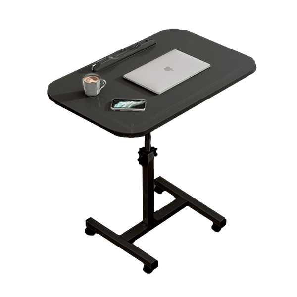 Movable lifting computer table bedside portable table (BLACK)