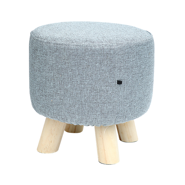 Fabric Ottoman Foot Stool Rest Pouffe Footstool Wood Storage Padded Seat