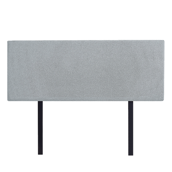 Linen Fabric Double Bed Deluxe Headboard Bedhead - Stone Grey