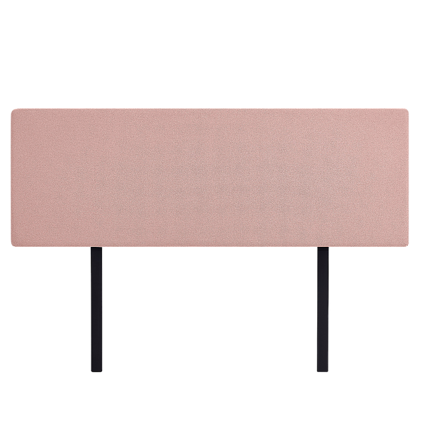 Linen Fabric King Bed Deluxe Headboard Bedhead - Pale Pink