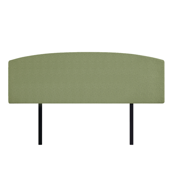 Linen Fabric King Bed Curved Headboard Bedhead - Olive Green