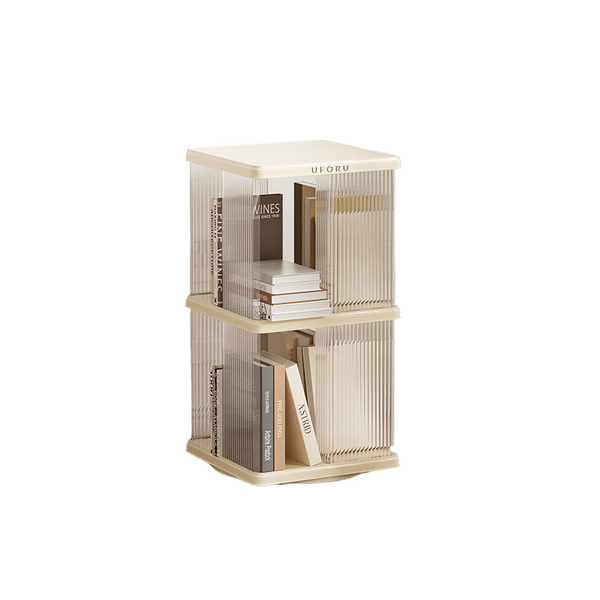 Rotating Storage Bookshelf Square 2 layers