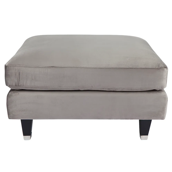 Tailor Foot Stool - Charcoal Velvet - Sweet Pea Interiors