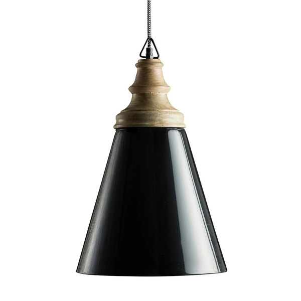 Jasper Black Cone Pendant - Sweet Pea Interiors