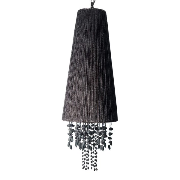 Maud Black Beaded Chandelier - Sweet Pea Interiors